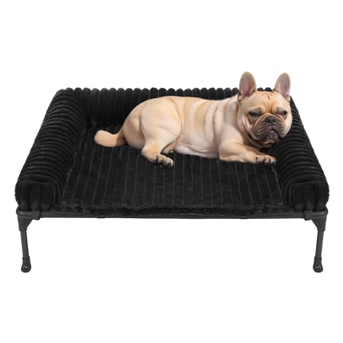 Veehoo Kühlendes erhöhtes Hundebett + abnehmbares, flauschiges Plüschkissen, erhöhtes Hundebett mit waschbarer Nackenrolle, atmungsaktives Teslin-Netz, rutschfeste Füße, 88,9 x 55,9 cm, Hundesofa, Veehoo Kühlendes erhöhtes Hundebett + abnehmbares, flauschiges Plüschkissen, erhöhtes Hundebett mit waschbarer Nackenrolle, atmungsaktives Teslin-Netz, rutschfeste Füße, 88,9 x 55,9 cm, Hundesofa, von Veehoo