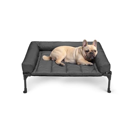 Veehoo Outdoor Hundeliege erhöht, Hundebett Erhöht mit abnehmbarem Bloster Kühlendes Erhöhtes Hundebett mit Atmungsaktivem Teslin-Netz für Haus und Garten, Schwarz 81 x 64 x 18cm Veehoo Outdoor Hundeliege erhöht, Hundebett Erhöht mit abnehmbarem Bloster Kühlendes Erhöhtes Hundebett mit Atmungsaktivem Teslin-Netz für Haus und Garten, Schwarz 81 x 64 x 18cm von Veehoo