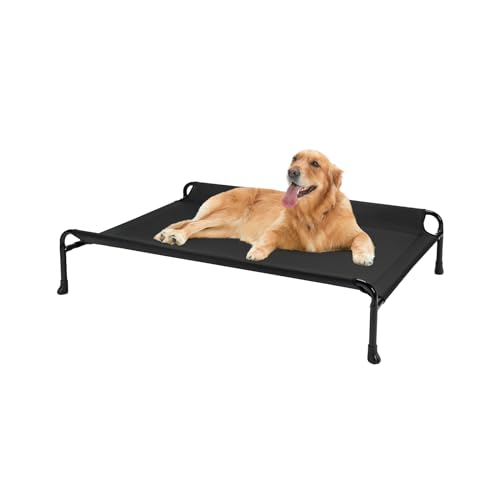 veehoo Kühlendes erhöhtes Hundebett, erhöhte Hundebetten für große Hunde, Outdoor-Hundebett mit Schutzschiene, verbesserte rutschfeste Füße, atmungsaktives Teslin-Netz, tragbares Camping-Hundebett, veehoo Kühlendes erhöhtes Hundebett, erhöhte Hundebetten für große Hunde, Outdoor-Hundebett mit Schutzschiene, verbesserte rutschfeste Füße, atmungsaktives Teslin-Netz, tragbares Camping-Hundebett, von Veehoo