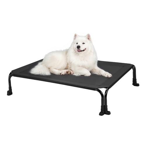 veehoo Kühlendes erhöhtes Hundebett für den Außenbereich – kaufestes erhöhtes Hundebett für große Hunde, Hundebett mit rutschfesten Füßen & waschbarem Textilene-Netz für drinnen und draußen, L, veehoo Kühlendes erhöhtes Hundebett für den Außenbereich – kaufestes erhöhtes Hundebett für große Hunde, Hundebett mit rutschfesten Füßen & waschbarem Textilene-Netz für drinnen und draußen, L, von Veehoo