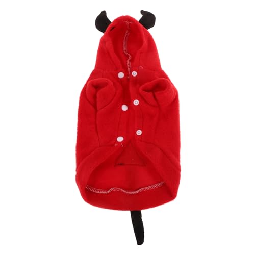 Veemoon Halloween Haustierkleidung Aus Fleece Hundekleidung Für Winter Bequemer Hundemantel Mit Schwarzen Ohren Und Für Herbst Und Winter Einfach Zu Reinigen Und Schnell von Veemoon