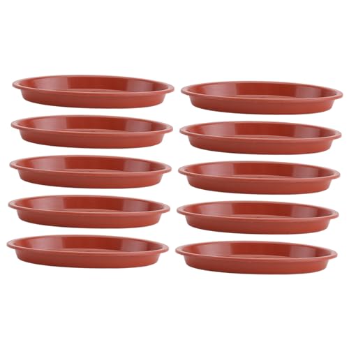 Veemoon 10 Stück Terracotta Blumentopf Untersetzer - Runde Pflanzentopf Unterteller Aus Ton Für Pflanzen - Ideal Als Unterlage Für Blumenkübel Und Balkonkasten Im Innen Und Außenbereich von Veemoon