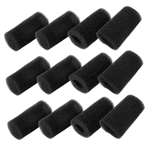 Veemoon 12 Stücke Schwarz Sieb Vorfilter Schwammrolle Aquarium Filter Zubehör Filterpads Fischteiche Filter Aquarium Schwamm Vorfilter Schwammrolle Schutzhülle Baumwollabdeckung von Veemoon