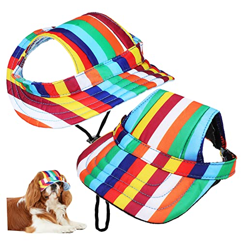 Veemoon 2 STK Hut Baseballmütze Für Haustiere Haustier- -Sunbonnet-Outfit Strandhüte Für Hunde Schwanz Herauf Hundemütze Sportmützen Für Hunde Segeltuch Prinzessin Hund Propeller von Veemoon