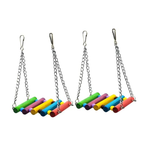 Veemoon 2er Set Holzschaukel Für Papageien – Bunte Vogelspielzeuge Zum Hängen Für Vögel – Stabiles Für Papageien Und Andere Vögel – Fördert Die Aktivität Und Den Spielspaß Veemoon 2er Set Holzschaukel Für Papageien – Bunte Vogelspielzeuge Zum Hängen Für Vögel – Stabiles Für Papageien Und Andere Vögel – Fördert Die Aktivität Und Den Spielspaß von Veemoon