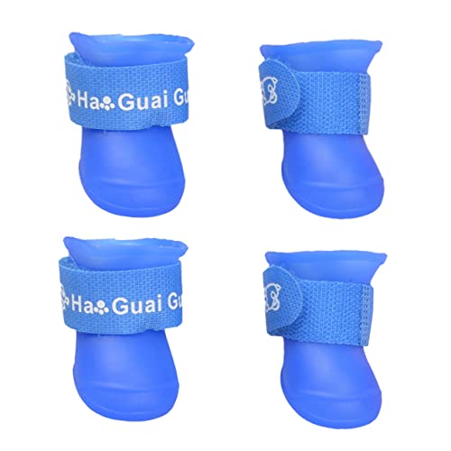 Veemoon 2er Set rutschfeste Hundestiefel Aus Gummi – Regenstiefel Für Kleine Hunde - Idealer Schutz Für Pfoten Bei Nässe Und Schmutz – Hochwertiges Hundezubehör Für Welpen Und Aktive Hunde von Veemoon