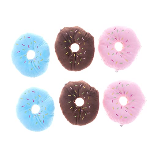 Veemoon Interaktives Hundespielzeug-Set 6-teiliges Quietschendes Donut-plüschspielzeug Kauspielzeug Zum Zahnen Von Welpen Für Haustiere Und Pflege von Veemoon