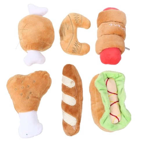 Veemoon 6er Set Hundespielzeug Mit Quietschen - Interaktive Kauspielzeuge in Form Von Hamburger Und Drumsticks Für Zähne Und Biss - Ideal Für Haustiere Und Spielvergnügen Gemischter Stil Veemoon 6er Set Hundespielzeug Mit Quietschen - Interaktive Kauspielzeuge in Form Von Hamburger Und Drumsticks Für Zähne Und Biss - Ideal Für Haustiere Und Spielvergnügen Gemischter Stil von Veemoon