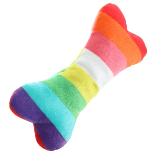 Veemoon Buntes Regenbogen-Hundespielzeug Aus Plüsch – Quietschendes - Beißfestes Mit Knochenfüllung Für Aggressive Hunde – Perfekt Zum Und Zahnen Veemoon Buntes Regenbogen-Hundespielzeug Aus Plüsch – Quietschendes - Beißfestes Mit Knochenfüllung Für Aggressive Hunde – Perfekt Zum Und Zahnen von Veemoon