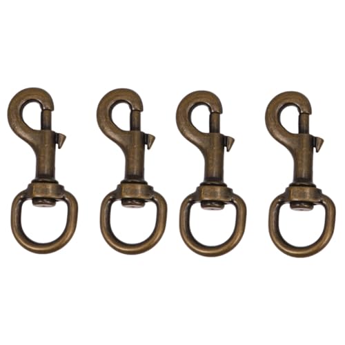 Veemoon Edelstahl Karabinerhaken 1 Stück - Robuster Mehrzweck Karabiner Für Hundeleinen - Schlüsselanhänger Und Mehr Ideal Für Haustierbedarf Und Outdoor Aktivitäten Bronze von Veemoon