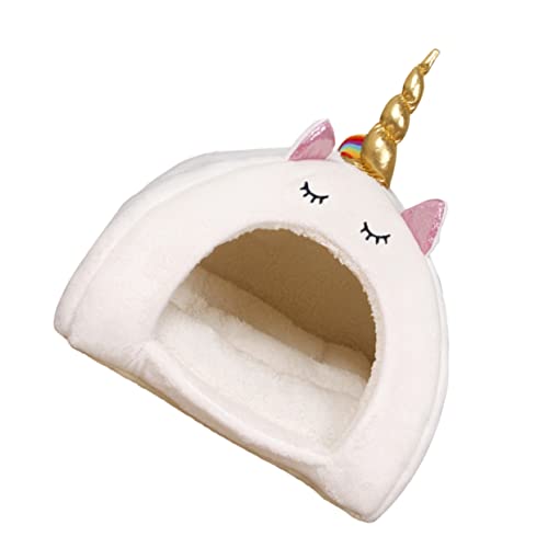 Veemoon Einhorn Bett Für Hamster - Flauschiges Meerschweinchenbett Und Zubehör Für Den Käfig - Ideal Für Kleine Tiere Gemütliches Zuhause Im Käfig Design Weiß Veemoon Einhorn Bett Für Hamster - Flauschiges Meerschweinchenbett Und Zubehör Für Den Käfig - Ideal Für Kleine Tiere Gemütliches Zuhause Im Käfig Design Weiß von Veemoon