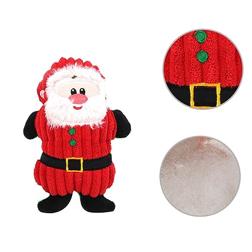 Veemoon Flauschiges Hundespielzeug Weihnachtsmann – Interaktives Kauspielzeug Für Welpen Und Hunde - Perfekt Für Weihnachten - Mit Quietscher Niedliches Design Ideales Für Veemoon Flauschiges Hundespielzeug Weihnachtsmann – Interaktives Kauspielzeug Für Welpen Und Hunde - Perfekt Für Weihnachten - Mit Quietscher Niedliches Design Ideales Für von Veemoon
