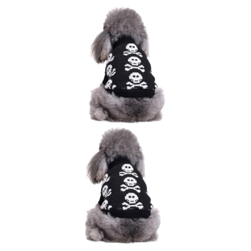 Veemoon Gestreifter Hundepullover Für Kleine Hunde - Herbst- Und Winteroutfit Mit Knochen Und Strass Haustieranhänger Bequem Und Stylish Für Ihre von Veemoon