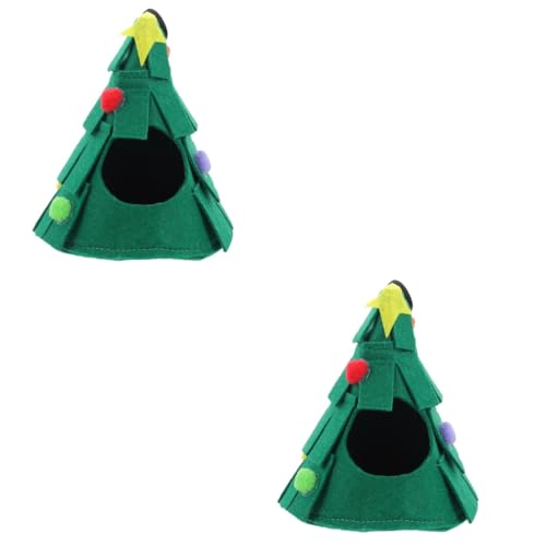 Veemoon Hängendes Hamster Nest Im Weihnachtsbaum-Design – Bequeme - Atmungsaktive Hängematte Für Kleine Tiere Wie Hamster Ratten Und Chinchillas – Ideal Für EIN Gemütliches Zuhause von Veemoon