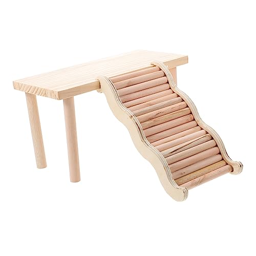 Veemoon Hamsterplattform Aus Holz Mit Treppe – Kletterspielzeug Für Zwerghamster - Rennmäuse Und Andere Kleintiere – Ideale Übungsmöglichkeit Für Meerschweinchen Und Chinchillas von Veemoon