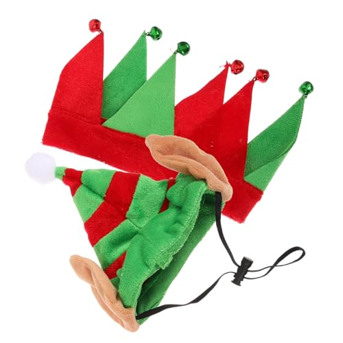 Veemoon Hunde-Elfen-Kostüm Set Für Kleine Tiere Inklusive Welpen Elfen Mütze Und Festlichem Katzenhalsband Perfektes Weihnachts Cosplay Outfit Für Ihr Haustier in Größe L von Veemoon