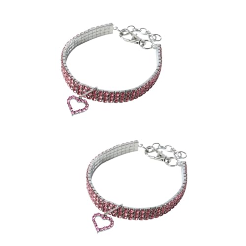 Veemoon Hundehalsband Mit Herz-Charm Und Glitzer - Süßes Katzenhalsband Aus Perlen Für Welpen Ideal Für Partys Und Besondere Anlässe Größe L Rosa 1 Stück Veemoon Hundehalsband Mit Herz-Charm Und Glitzer - Süßes Katzenhalsband Aus Perlen Für Welpen Ideal Für Partys Und Besondere Anlässe Größe L Rosa 1 Stück von Veemoon