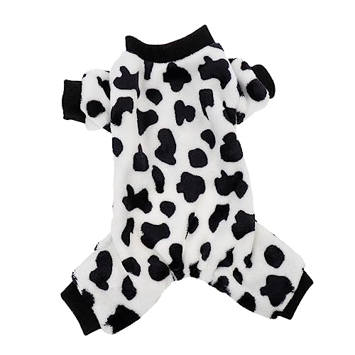 Veemoon Polyester Hundekleidung Mit Kuhfleckenmuster Für Herbst Und Winter Haustiermantel Für Kleine Hunde Leicht Und Winddicht Schützt Vor Kälte von Veemoon
