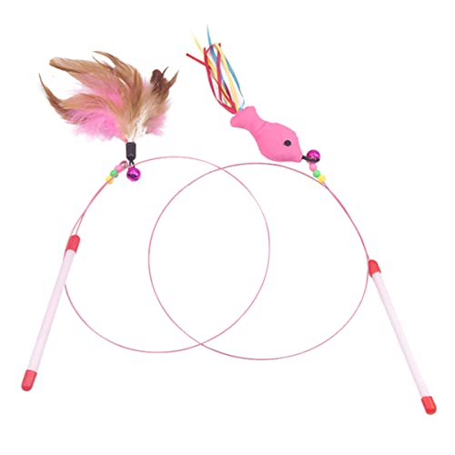 Veemoon Interaktives Katzenangel - 2 Stück Katzensticks Mit Federn Und Glocken - Lustiges Teaser Set Für Haustiere Fördert Das Spielverhalten Und Die Aktivität Ihrer Katze Veemoon Interaktives Katzenangel - 2 Stück Katzensticks Mit Federn Und Glocken - Lustiges Teaser Set Für Haustiere Fördert Das Spielverhalten Und Die Aktivität Ihrer Katze von Veemoon