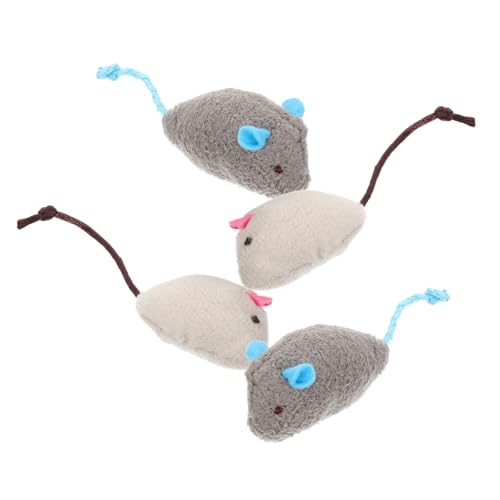 Veemoon Interaktives Katzenminze- Set – 4 Stück Plüschmäuse Für Katzen Und Kätzchen – Weiches - Graues Für Drinnen – Ideal Zum Und Beschäftigen Von Haustieren Veemoon Interaktives Katzenminze- Set – 4 Stück Plüschmäuse Für Katzen Und Kätzchen – Weiches - Graues Für Drinnen – Ideal Zum Und Beschäftigen Von Haustieren von Veemoon