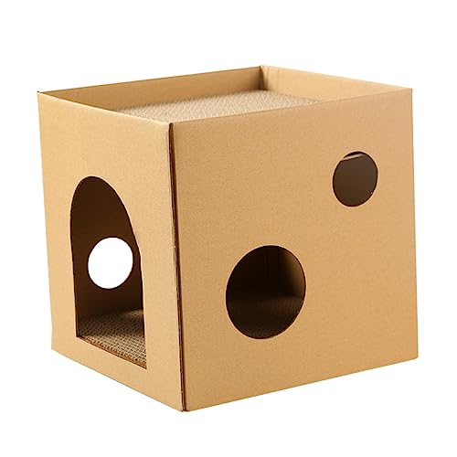 Veemoon Katzenhaus Aus Recycelbarer Kratzpappe - 30x30x30 cm - Halboffenes Katzenkratzerhaus Ideal Für Katzen Und Kätzchen Und Rückzugsort in Einem XXL Kratzbrett Für Katzen Veemoon Katzenhaus Aus Recycelbarer Kratzpappe - 30x30x30 cm - Halboffenes Katzenkratzerhaus Ideal Für Katzen Und Kätzchen Und Rückzugsort in Einem XXL Kratzbrett Für Katzen von Veemoon
