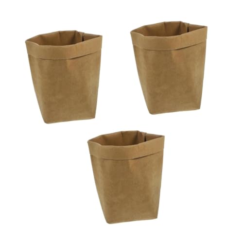 Veemoon Kraftpapier Pflanztasche S Hellbraun - Waschbarer Papiercontainer Für Dekorative Pflanzen - Vielseitig Einsetzbar Als Blumentopf Organizer Und Für Partys 2er Set von Veemoon