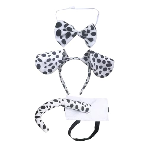 Veemoon Niedliches Hunde Kostüm Set mit Gepunktetem Stirnband und Fliege Dekoratives Tier Accessoire für Karneval Halloween Verkleidungspartys und Rollenspiele Veemoon Niedliches Hunde Kostüm Set mit Gepunktetem Stirnband und Fliege Dekoratives Tier Accessoire für Karneval Halloween Verkleidungspartys und Rollenspiele von Veemoon