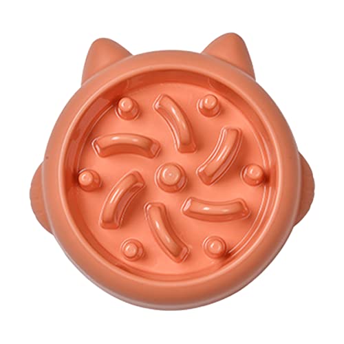 Veemoon Hundefutternapf Für Haustiere Großer Hundenapf Langsamer Futternapf Kunststoff Hundefutter-Puzzle-Feeder Orange von Veemoon