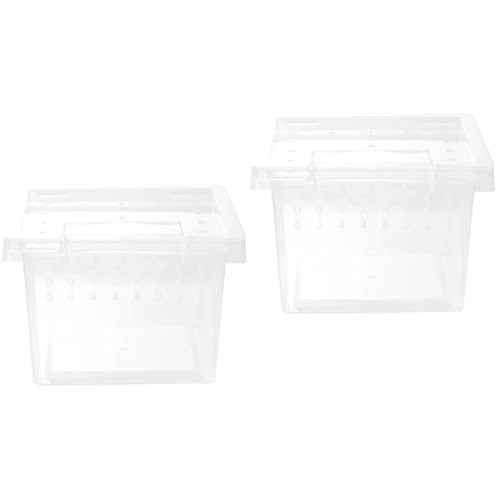 Veemoon Transparente Reptilienzuchtbox 75 x 25 cm - Praktische Futterbox Aus Robustem Kunststoff Für Eidechsen - Spinnen Skorpione Geckos Und Schildkröten Ideal Für Die Tierhaltung von Veemoon