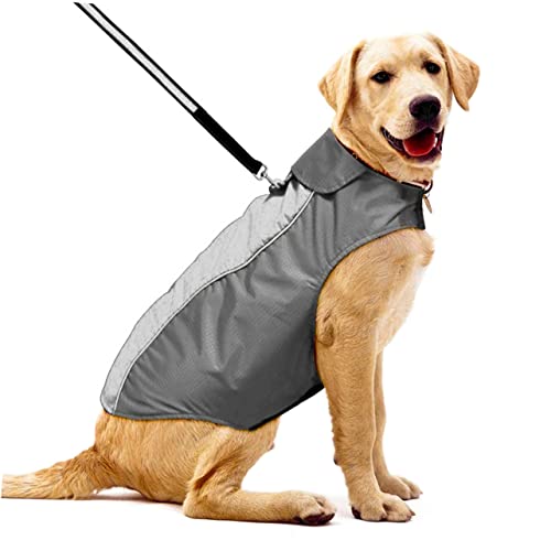 Veemoon wasserdichte Hundejacke Für Kleine Bis Große Hunde – Langlebiger Regenmantel Mit D-Ringen Für Outdoor-Aktivitäten Jagdtraining Und Camping 3XL Schwarz von Veemoon