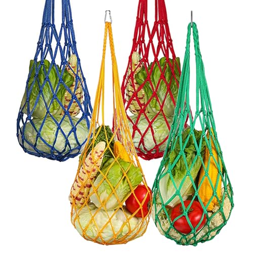 4pcs Hängende Hühnerfuttermittel, Geflügelfruchthalter und Gemüse -Netzbeutel für Hühner, Hühner, Enten und große Vögel von Veesper