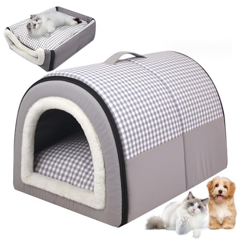 Veesper Hundehaus Innenräume, 2 in 1 Faltbarer Hundzelt mit abnehmbarem Kissen Nicht rutschfestes Hundehöhle Bett wasserdes Höhlenbett Waschbedeckte Hundebett Wasserbett Veesper Hundehaus Innenräume, 2 in 1 Faltbarer Hundzelt mit abnehmbarem Kissen Nicht rutschfestes Hundehöhle Bett wasserdes Höhlenbett Waschbedeckte Hundebett Wasserbett von Veesper