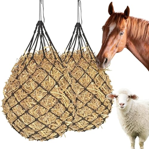 Heunetze Für,Ziegen Heubeutel Futterbeutel - Festsitzender Ring Leckerlikorb Ziegen Schafe Weide Stall von Veeteah