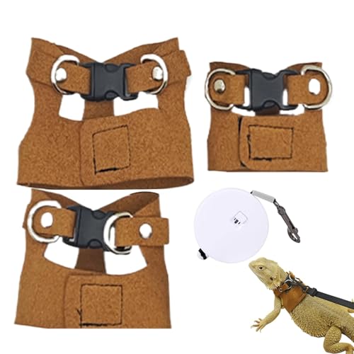 Reptiliengurt und Leine, bärtiges Drachenkabelbaum und Leine Set | Escape Proof Eidechsentraktionsgurt | Bequem zu Reptilien- und Amphibiengurten für Crested Geckos, Eidechsen, Eidechsen Reptiliengurt und Leine, bärtiges Drachenkabelbaum und Leine Set | Escape Proof Eidechsentraktionsgurt | Bequem zu Reptilien- und Amphibiengurten für Crested Geckos, Eidechsen, Eidechsen von Veeteah
