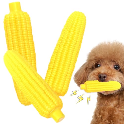 Veeteah Corn Dog Zahnbürste, Corn Cob Hundespielzeug | Saubere Zähne Kauspielzeug Interaktives Hundespielzeug,3-teiliges, klingendes Quietschspielzeug, Spielzeug zum Zähneknirschen, bissfest zum Veeteah Corn Dog Zahnbürste, Corn Cob Hundespielzeug | Saubere Zähne Kauspielzeug Interaktives Hundespielzeug,3-teiliges, klingendes Quietschspielzeug, Spielzeug zum Zähneknirschen, bissfest zum von Veeteah