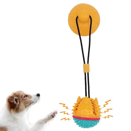 Veeteah Interaktives Futterspielzeug für Hunde, Hundespielzeug mit Leckerlispender - Leckerli-Ballspender mit Saugnapf | Anti-Biss-Leckerli-Spender zum Zähneputzen, Beißen, und Trainieren Veeteah Interaktives Futterspielzeug für Hunde, Hundespielzeug mit Leckerlispender - Leckerli-Ballspender mit Saugnapf | Anti-Biss-Leckerli-Spender zum Zähneputzen, Beißen, und Trainieren von Veeteah