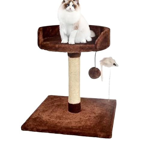 Veeteah Kratzbaum, Niedliche Katzenkratzturm-Kratzbäume, Gemütlicher Mini-Katzenpfleger, interaktives Spielzeug für schlafende und spielende Kätzchen und Katzen von Veeteah