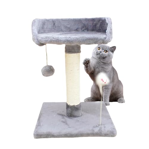 Veeteah Kratzbaumturm,Indoor Cats Katzenkratzturm - Interaktives Spielzeug für Katzen, selbstpflegend und Kratzbaum zum Schlafen, Klettern und Spielen von Veeteah