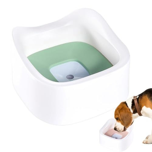 Zero Splash Wassernapf für Hunde, langsam trinkender Wassernapf für Hunde,Rutschfester Slow-Feeder-Hundewassernapf mit schwimmender Scheibe - 49oz rutschfester Slow Feeder mit schwimmender Scheibe, Hu von Veeteah