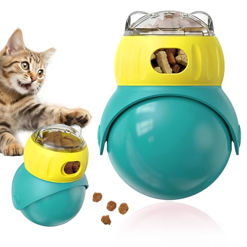Veftsvy Eule Intelligenzspielzeug für Katzen, Futterball für Katzen, Interaktives Katzenspielzeug für geistige Anregung, beschäftigt Katzen, Leckerli-Ball für Katzen (Green) von Veftsvy