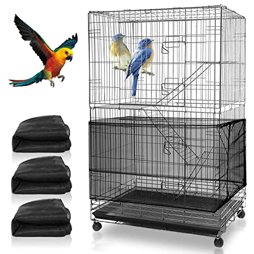 3 Stück Extra Groß Verstellbare Vogelkäfig Abdeckung, 300cm Vogelkäfig Samenfänger, Samen Feder Fänger Vogelkäfig Vogelfutter Kleintiere Netz, Luftiger Abdeckung Rock Bewachen Vogelkäfig Schutznetz 3 Stück Extra Groß Verstellbare Vogelkäfig Abdeckung, 300cm Vogelkäfig Samenfänger, Samen Feder Fänger Vogelkäfig Vogelfutter Kleintiere Netz, Luftiger Abdeckung Rock Bewachen Vogelkäfig Schutznetz von Vegena