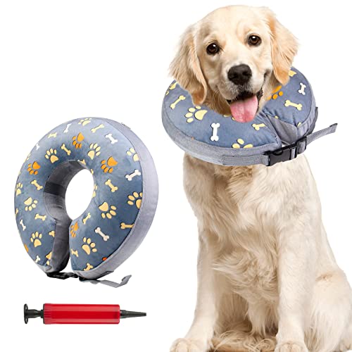Aufblasbare Halskrause - Halskrause Hund, Einstellbar Bequem Schutzkragen, Schutzkragen Hund, Aufblasbares Hundehalsband, Weich Hundekragen Leckschutz für Katzen Hunde(Grau) Aufblasbare Halskrause - Halskrause Hund, Einstellbar Bequem Schutzkragen, Schutzkragen Hund, Aufblasbares Hundehalsband, Weich Hundekragen Leckschutz für Katzen Hunde(Grau) von Vegena