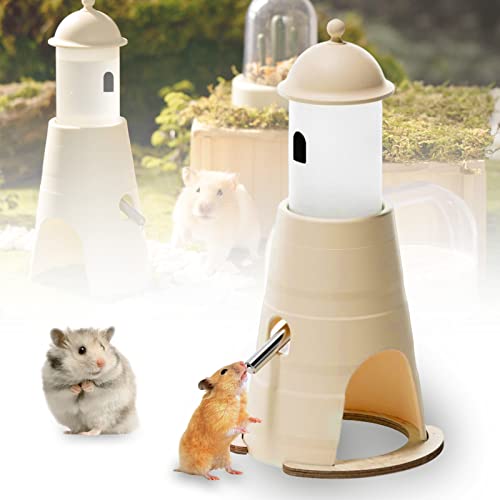 Hamster Trinkflasche mit Ständer,150ML Hängend Haustier Wasserspender,Hamster Wasserspender Ständer,Kleintiertränke Hamster Zubehör,Automatischer Wasserspender für Meerschweinchen Hasen Chinchillas von Vegena