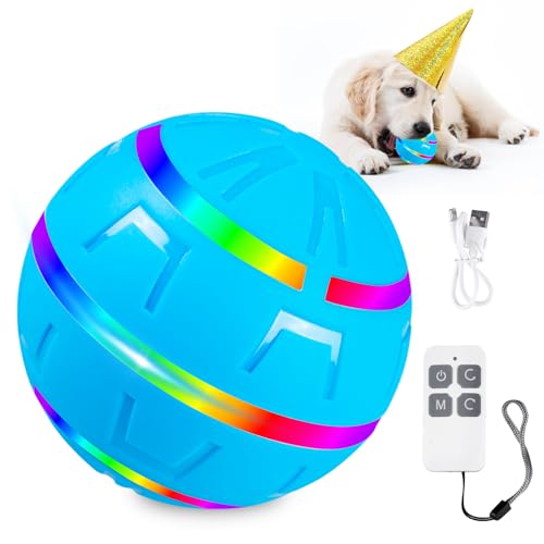 Interaktives Hunde Spielzeug - Automatisch Rollender Ball, Selbstrollender Hundeball Mit Wiederaufladbar Elektrisch Hundespielzeug Für Hunde Blau Interaktives Hunde Spielzeug - Automatisch Rollender Ball, Selbstrollender Hundeball Mit Wiederaufladbar Elektrisch Hundespielzeug Für Hunde Blau von Vegena