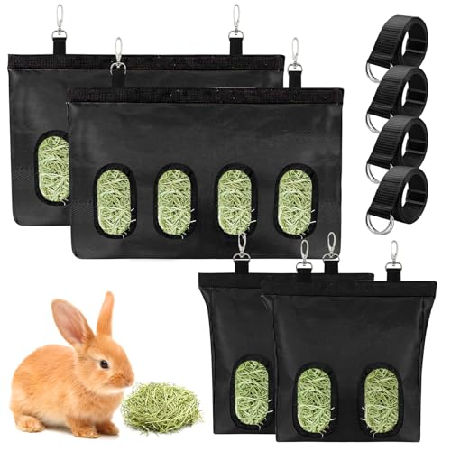 Kaninchen Heutasche, 4 Stück Aufhängen Meerschweinchen Heutasche, Kleintiere Heutasche, Hängender Futtersack, Heu Futterbeutel, Kaninchen-Heu-Futterbeutel Für Hamster Kleintiere (4 Löcher + 2 Löcher) Kaninchen Heutasche, 4 Stück Aufhängen Meerschweinchen Heutasche, Kleintiere Heutasche, Hängender Futtersack, Heu Futterbeutel, Kaninchen-Heu-Futterbeutel Für Hamster Kleintiere (4 Löcher + 2 Löcher) von Vegena