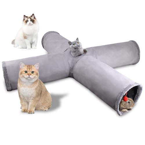 Katzentunnel-Spielzeug, 4 Wege Faltbarer Katzentunnel Katzenspielzeug Mit Ballspieltunnel, Tragbarer Katzenspielzeug Katzentunnel, Extra Lange Katzentunnelröhre Für Katzen, Kaninchen Und Kleintiere Katzentunnel-Spielzeug, 4 Wege Faltbarer Katzentunnel Katzenspielzeug Mit Ballspieltunnel, Tragbarer Katzenspielzeug Katzentunnel, Extra Lange Katzentunnelröhre Für Katzen, Kaninchen Und Kleintiere von Vegena
