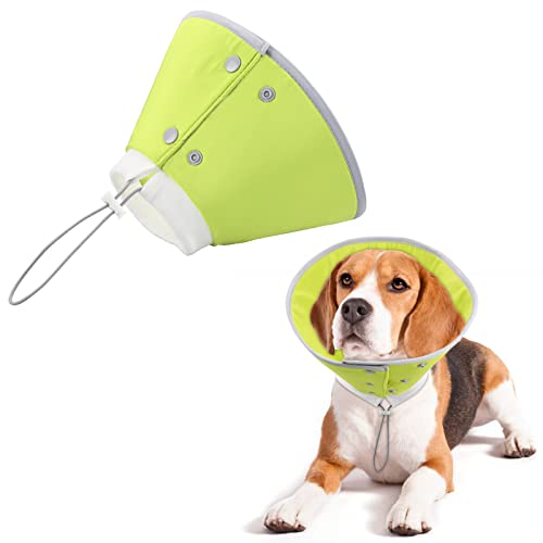 Vehomy Cat Recovery Collar Adjustable Cat Dog Cone Collar Pet Elizabethan Collar Soft Lightweight Dog E Collar for Cat Kitten Puppy to Stop Lecken Wunden After Operations Green L von Vehomy