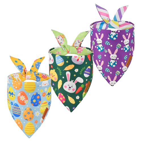 Vehomy Hundehalstücher für Ostern, wendbar, Osterei, Hundehalstücher, Hase, Hund, Katze, dreieckige Lätzchen, Ostern, Kaninchen, Haustierhalstücher, Schals für kleine, mittelgroße und große Hunde, Vehomy Hundehalstücher für Ostern, wendbar, Osterei, Hundehalstücher, Hase, Hund, Katze, dreieckige Lätzchen, Ostern, Kaninchen, Haustierhalstücher, Schals für kleine, mittelgroße und große Hunde, von Vehomy