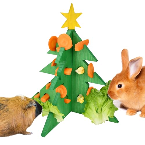 Vehomy Kaninchen Futtersuche Spielzeug Weihnachten - Meerschweinchen Puzzle, Weihnachtsbaum Häschen Gemüse Heu Feeder, Kleine Haustier Interaktives Spielzeug Vehomy Kaninchen Futtersuche Spielzeug Weihnachten - Meerschweinchen Puzzle, Weihnachtsbaum Häschen Gemüse Heu Feeder, Kleine Haustier Interaktives Spielzeug von Vehomy