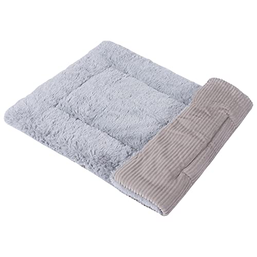 Vejaoo Hundematte Weiche und warme Matte Liegedecke für Hunde und Katzen Sofa für Heimtiere XZ014 (L (90 X 60CM), Wicker Gray) von Vejaoo